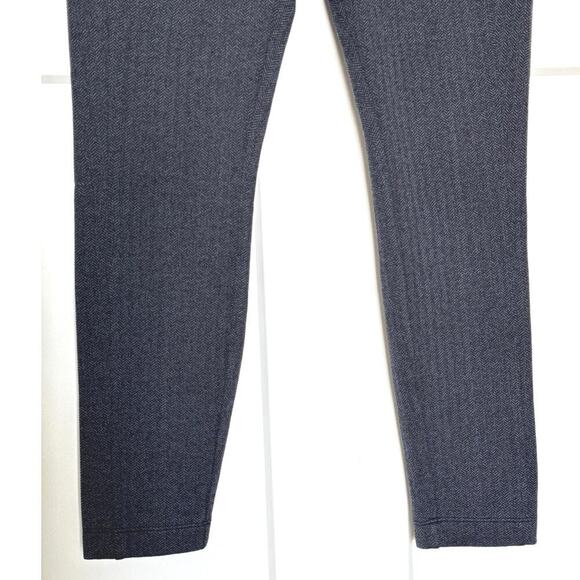 Athleta Delancey Herringbone Tight Blue Black Zip Pockets XSP - Picture 5 of 8